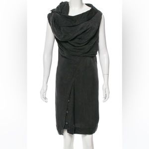 Allsaints Assymetrical Black Dress: Badan Trench
